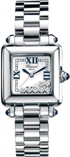 Chopard Happy Sport Classic Square 7 Floating Diamonds Ladies Wa - Click Image to Close