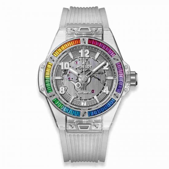 Swiss Replica Hublot Big Bang One Click Sapphire Rainbow 39mm 465.JX.4802.RT.4099 - Click Image to Close