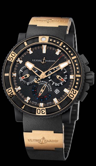 Ulysse Nardin Marine Collection Black Sea Chronograph 353-90-3 - Click Image to Close