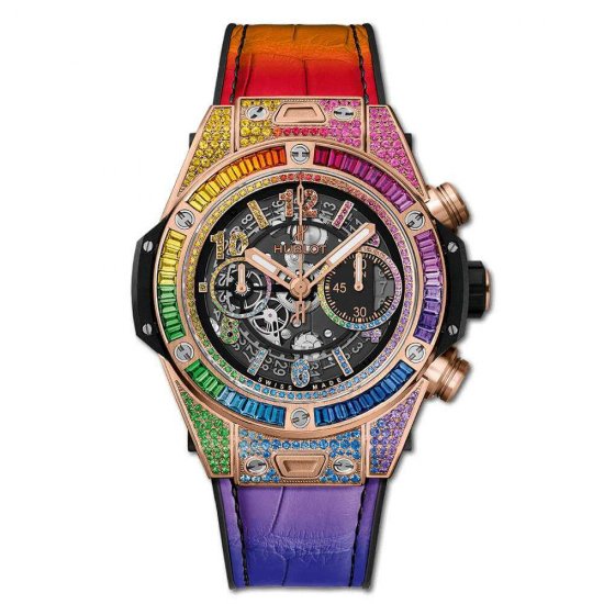 Copy Hublot Big Bang Unico Rainbow King Gold - Click Image to Close