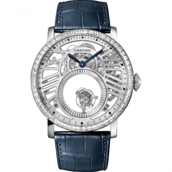 Copy Cartier Fine Watchmaking Paved HPI01199 Platinum Watch - Click Image to Close