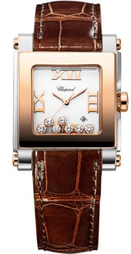 Chopard Happy Sport Square Quartz Medium Ladies Watch 278497-900