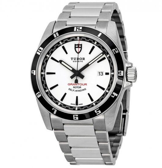 Tudor Grantour Automatic White Dial Stainless Steel Men's Watch - Click Image to Close