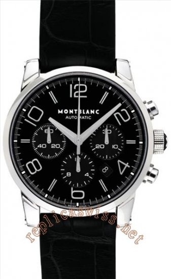 Montblanc TimeWalker Chronograph Automatic Men's Watch 09670 - Click Image to Close