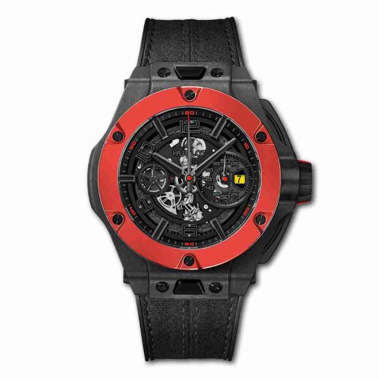 Swiss Replica Hublot Big Bang Ferrari Chronograph Unico Carbon Red Ceramic 45mm 402.QF.0110.WR - Click Image to Close