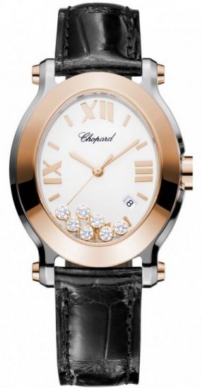 Chopard Happy Sport Oval Quartz Ladies Watch 278546-6001 - Click Image to Close