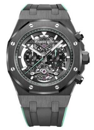 Swiss Replica Audemars Piguet Royal Oak Tourbillon Chronograph Openworked Green 26343CE.OO.D002CA.03