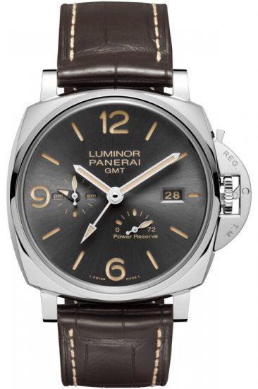 Swiss Replica Panerai Luminor Due 3 Days GMT Power Reserve Automatic Acciaio 45mm PAM00944 Watch - Click Image to Close