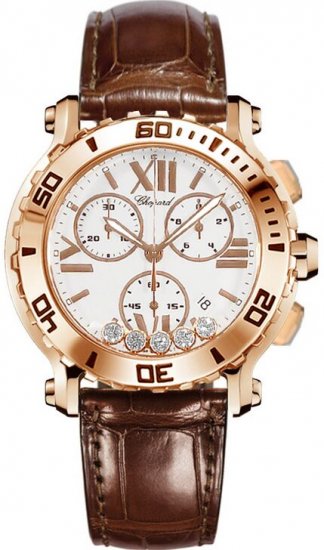 Chopard Happy Sport Chronograph Quartz 42mm Ladies Watch 283581- - Click Image to Close