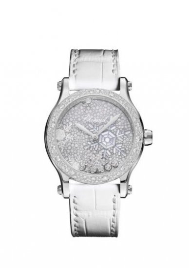 Swiss Replica Chopard Happy Snowflakes 18K White Gold Diamonds Limited Edition 274891-1014 - Click Image to Close