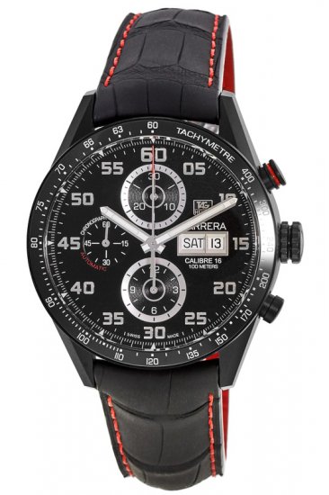 Swiss Replica Tag Heuer Carrera Chronograph Automatic Mens Watch - Click Image to Close