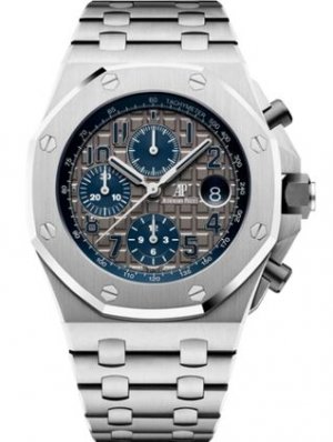 Swiss Replica Audemars Piguet Royal Oak OffShore 25721 Chronograph Titanium Grey Bracelet QE II Cup 26474TI.OO.1000TI.01