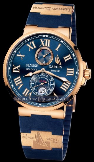 Ulysse Nardin Super Yacht Cup (RG / Blue / Rubber) 266-67-3/43YA - Click Image to Close