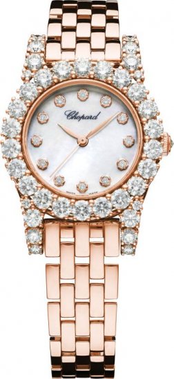 Copy Chopard L'Heure Du Diamant Mother Of Pearl Women's Watch - Click Image to Close