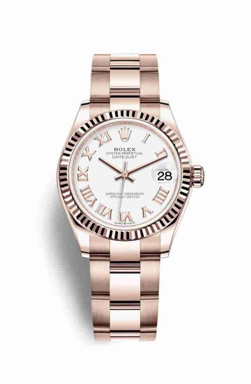 Swiss Replica Rolex Datejust 31 Everose gold 278275 White Dial Watch - Click Image to Close