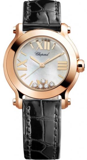 Chopard Happy Sport Round Quartz 30mm Ladies Watch 274189-5001 - Click Image to Close