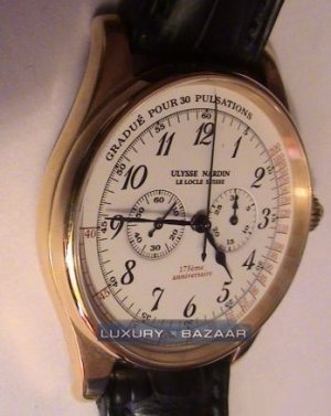 Ulysse Nardin Single Button Chronograph (RG / Silver) 386-22