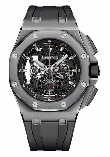 Swiss Replica Audemars Piguet Royal Oak Offshore Tourbillon Chronograph Titanium 26407TI.GG.A002CA.01 - Click Image to Close