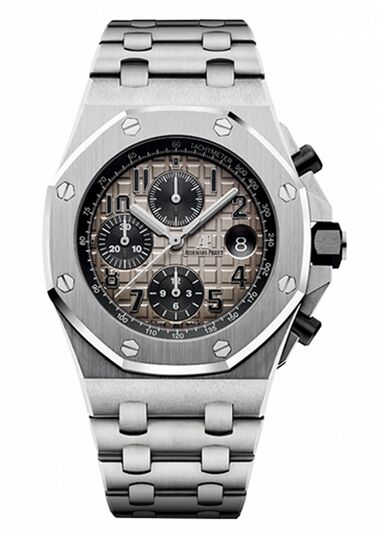 Swiss Replica Audemars Piguet Royal Oak Offshore Chronograph Platinum 26470PT.OO.1000PT.01 - Click Image to Close