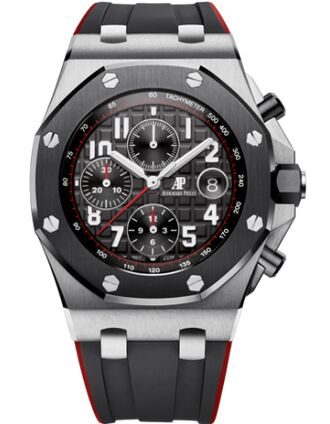 Swiss Replica Audemars Piguet Royal Oak Offshore 26470 Stainless Steel Ceramic Black Rubber 26470SO.OO.A002CA.01 - Click Image to Close