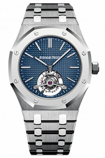 Swiss Replica Audemars Piguet Royal Oak Tourbillon Extra-thin Titanium 26510IP.OO.1220IP.01 - Click Image to Close