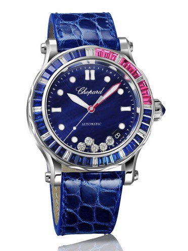 Swiss Replica Chopard Happy Ocean Red Rose Calendar Ladies 274945-1002 - Click Image to Close