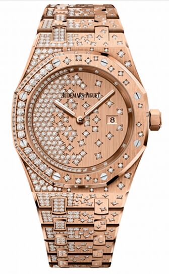 Swiss Replica Audemars Piguet Royal Oak Quartz Rose Gold 67654OR.ZZ.1264OR.01 - Click Image to Close