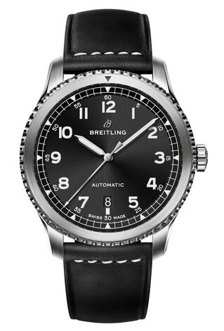 Swiss Replica Breitling Navitimer 8 Automatic Black Dial Leather Strap A17314101B1X1 - Click Image to Close