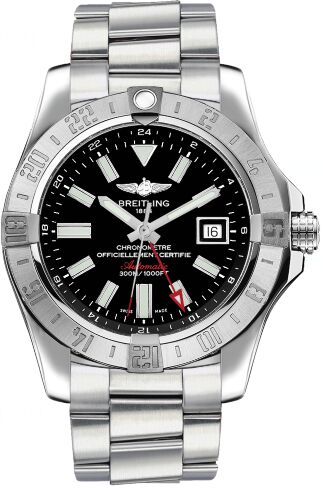 Swiss Replica Breitling Avenger II GMT Black Dial Mens A3239011/BC35/170A - Click Image to Close