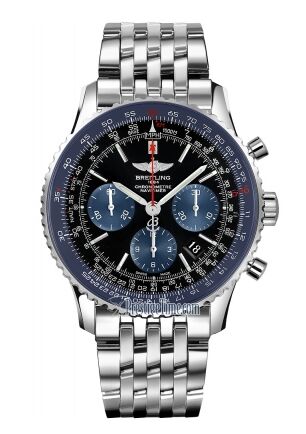 Swiss Replica Breitling Navitimer 01 Limited Blue Edition Stainless Steel Mens AB012116/BE09 - Click Image to Close