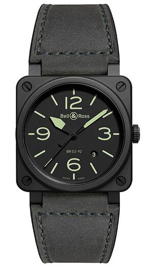 Swiss Replica Bell & Ross BR 03-92 Nightlum BR0392-BL3-CE/SCA - Click Image to Close