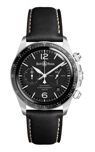 Swiss Replica Bell & Ross Vintage BR V2-94 Black Steel BRV294-BL-ST-SCA - Click Image to Close