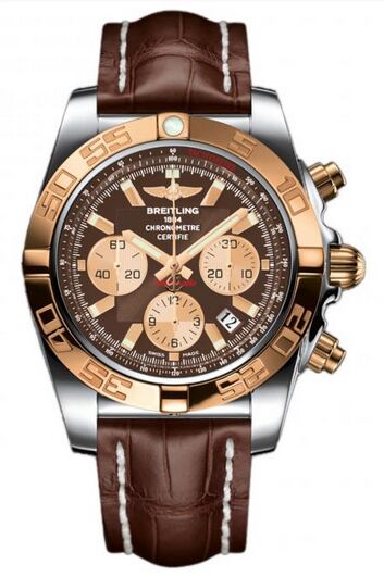 Swiss Replica Breitling Chronomat 44 Stainless Steel & Gold CB011012/Q576/739P/A20BA.1 - Click Image to Close