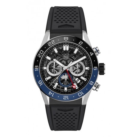 Swiss Replica TAG Heuer Carrera Heuer 02 Chronograph GMT Watch - Click Image to Close