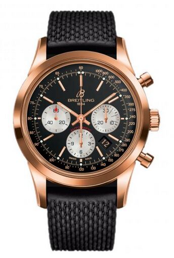 Swiss Replica Breitling Transocean Chronograph Rose Gold RB015212/BF15/279S/R20D.3 - Click Image to Close