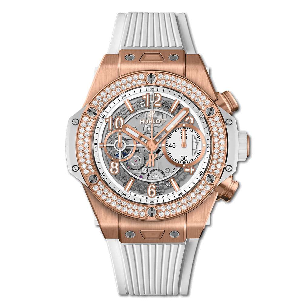 Copy Hublot Big Bang Unico King Gold White Diamonds 42mm