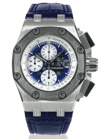 Audemars Piguet Blue Dial Crocodile Leather Strap Men's Chronogr - Click Image to Close