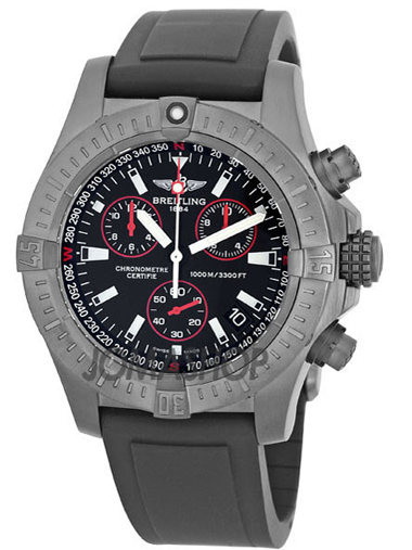 Breitling Avenger Seawolf Chrono Black Steel - Click Image to Close