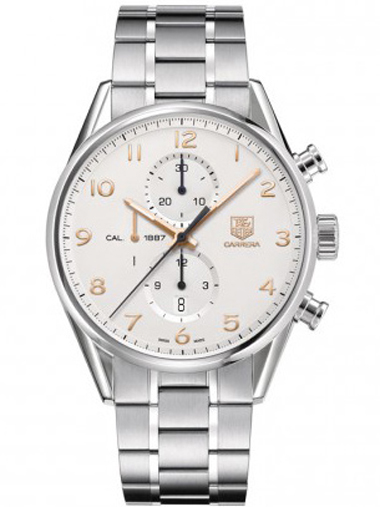 TAG Heuer Carrera 1887 Silver Dial Steel Bracelet CAR2012.BA0796 - Click Image to Close